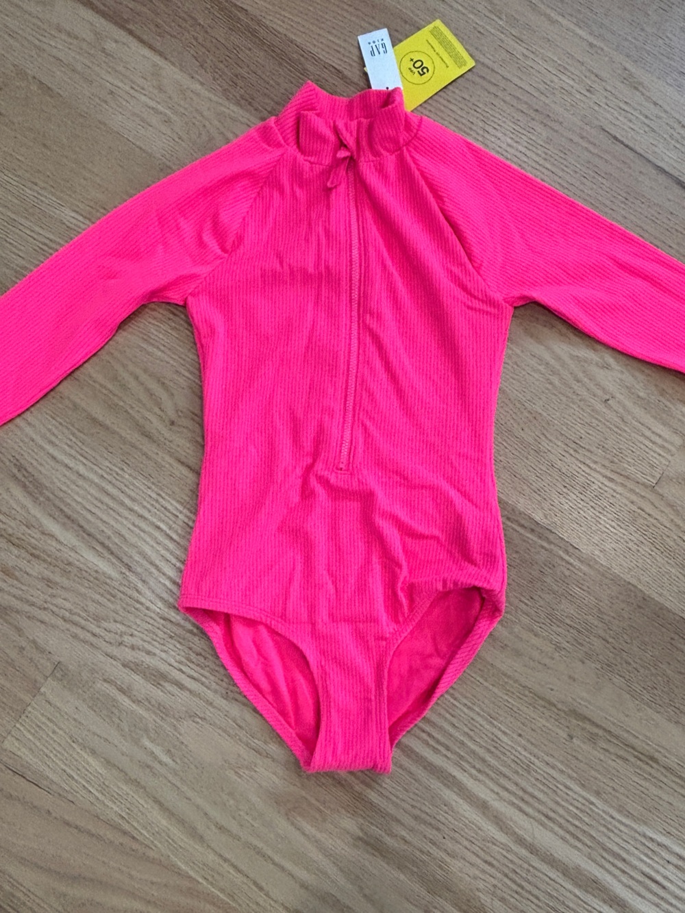 Gap Kids Girls Pink UPF 50+ Long Sleeve Swimsuit NWT 8